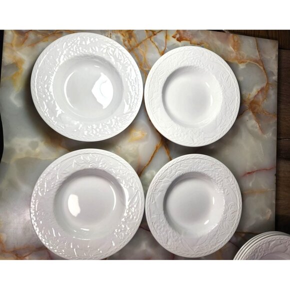 Franciscan Johnson Brothers Country Fayre Set of 8 White White Soup/ Pasta - Picture 8 of 8